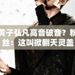 黄子弘凡高音破音？粉丝：这叫掀翻天灵盖式唱法！